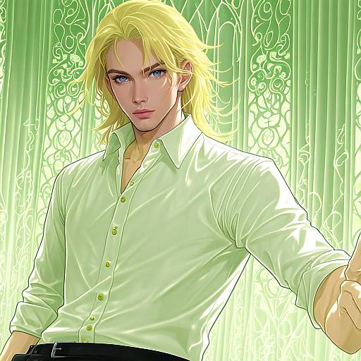 Illustration of Alkaid mcgrath, lovebrush chronicles in the style of Yamada rei (rou)