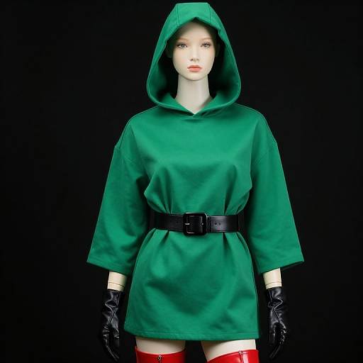 Stylish Green Hooded Mannequin