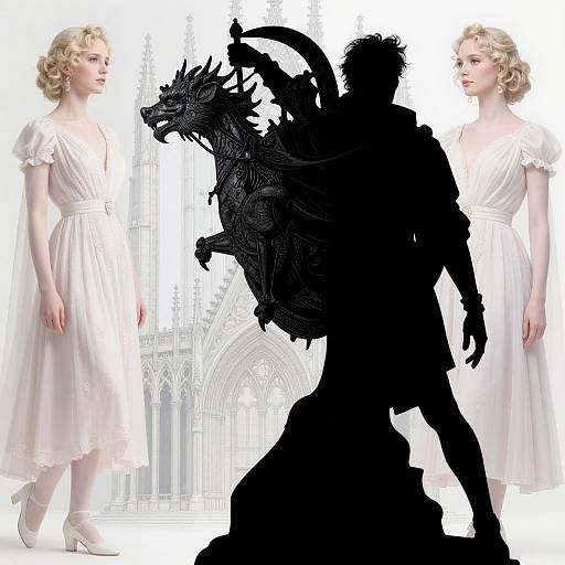 Gargoyle Man Gothic Silhouette Art