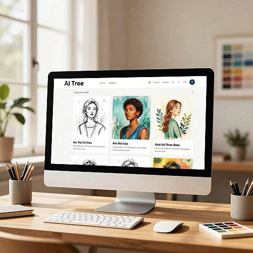 Minimalist AI Art Tools Workspace