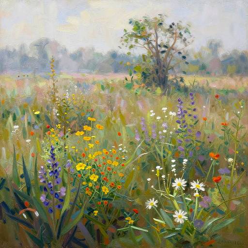 Impressionist Wildflower Floodplain Morning