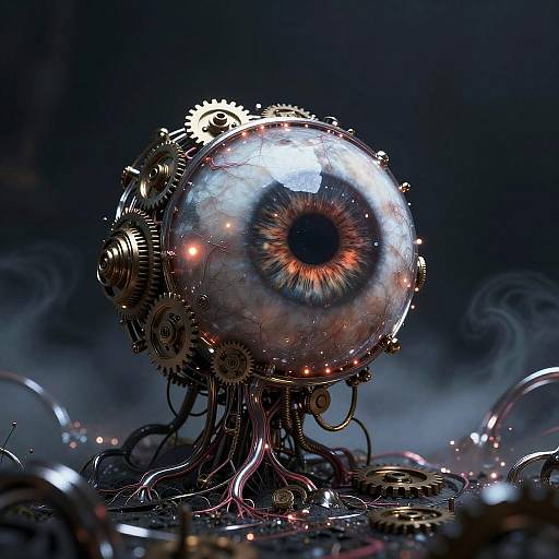 Surreal Biomechanical Cyberpunk Eyeball