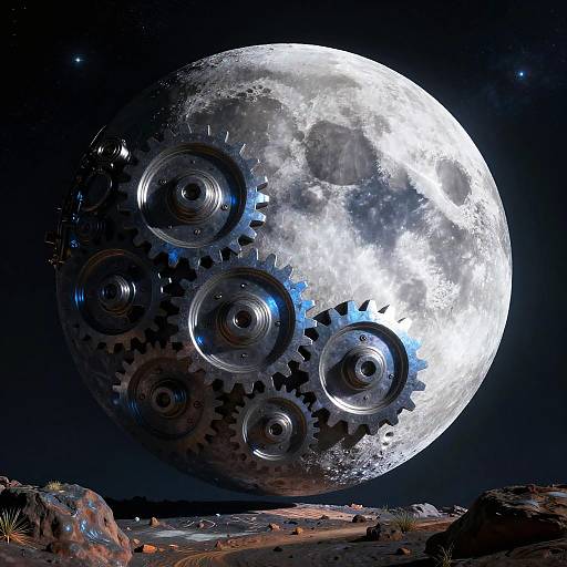 Epic Gear 5 Moon Above Alien Terrain