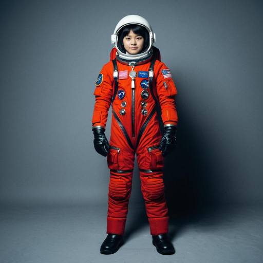 Realistic Red Astronaut in Full Gear