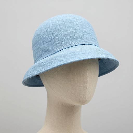 Vintage 1920s Ice-Blue Linen Cloche