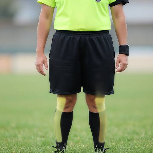 Female Referee on Football Field
