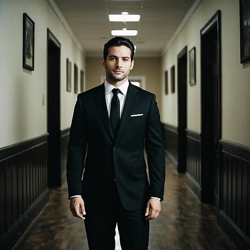 Man in Black Suit Wedding