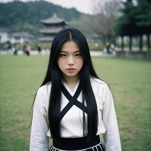 Realistic Outdoor Portrait of Young Woman