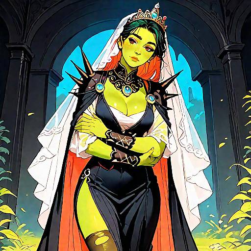 Anime-Inspired Green Princess Carry Scene