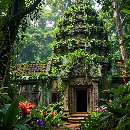 Ancient Jungle Ruins Fantasy Art