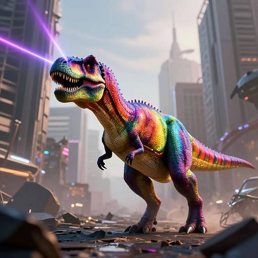 Laser Tyrannosaurus in Post-Apocalypse