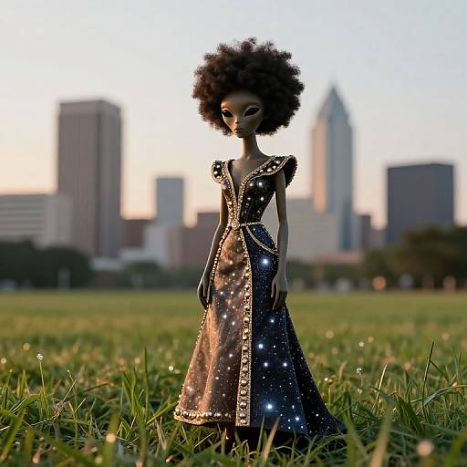 Afrofuturistic 1960s Alien Vintage Photo