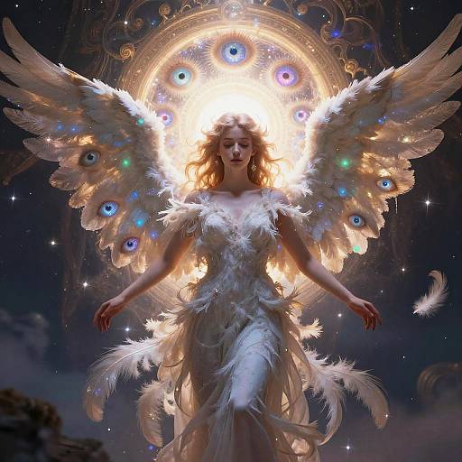 Cosmic Multi-Eyed Angel Emerges