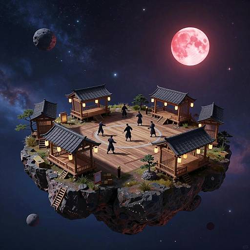 Mystical Samurai Training Ground in Space