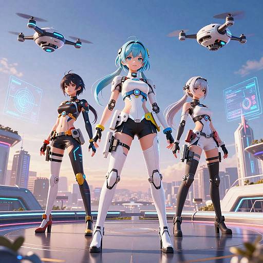 Futuristic Female Anime Game Characters