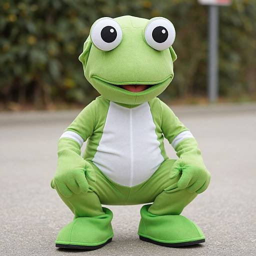 Kid in Toad Costume with Hat and Boots