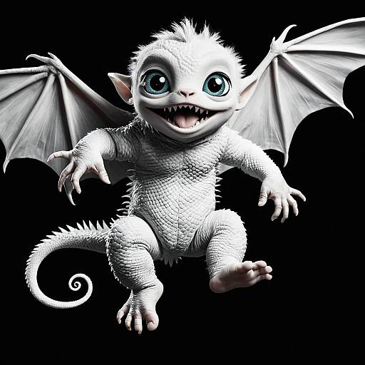 Surprised Baby Monster in White Palette