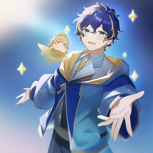 Illustration of Astel leda, holostars in the style of Tomari (veryberry00)