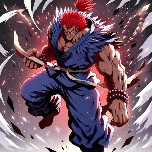 Illustration of Akuma (street fighter), street fighter in the style of Givuchoko