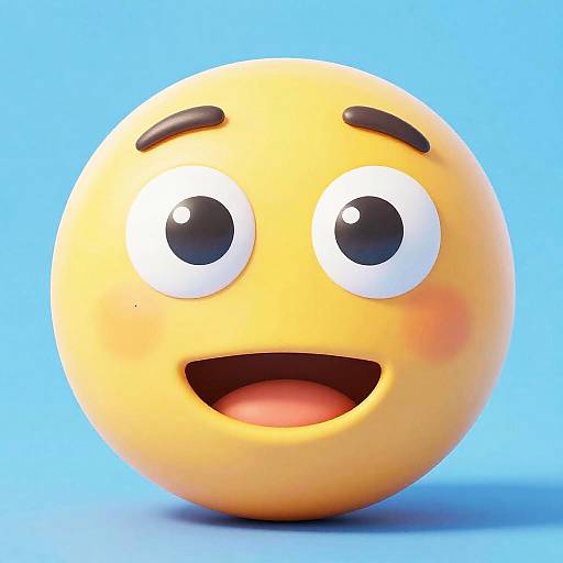 3D Vibrant Amusement Emoji