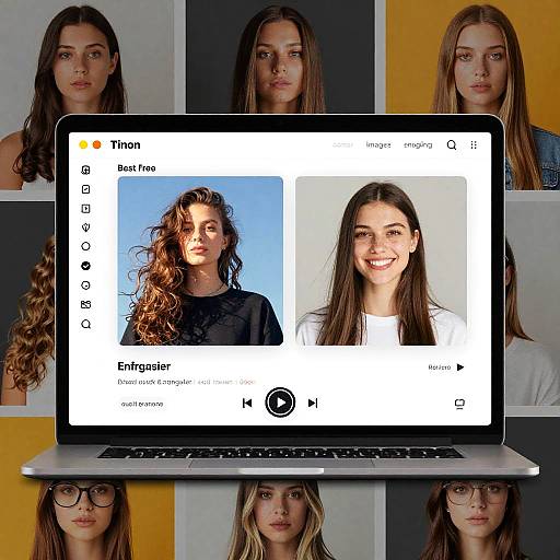 Futuristic AI Image Enlarger Interface