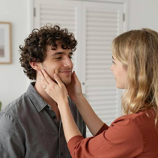 Intimate Portrait of a Smiling Couple