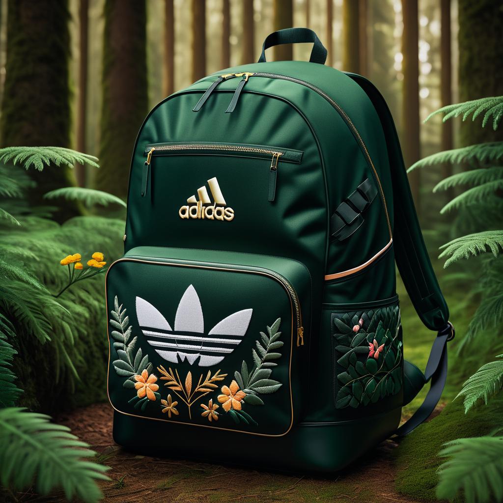 Cinematic Adidas Backpack in Nature