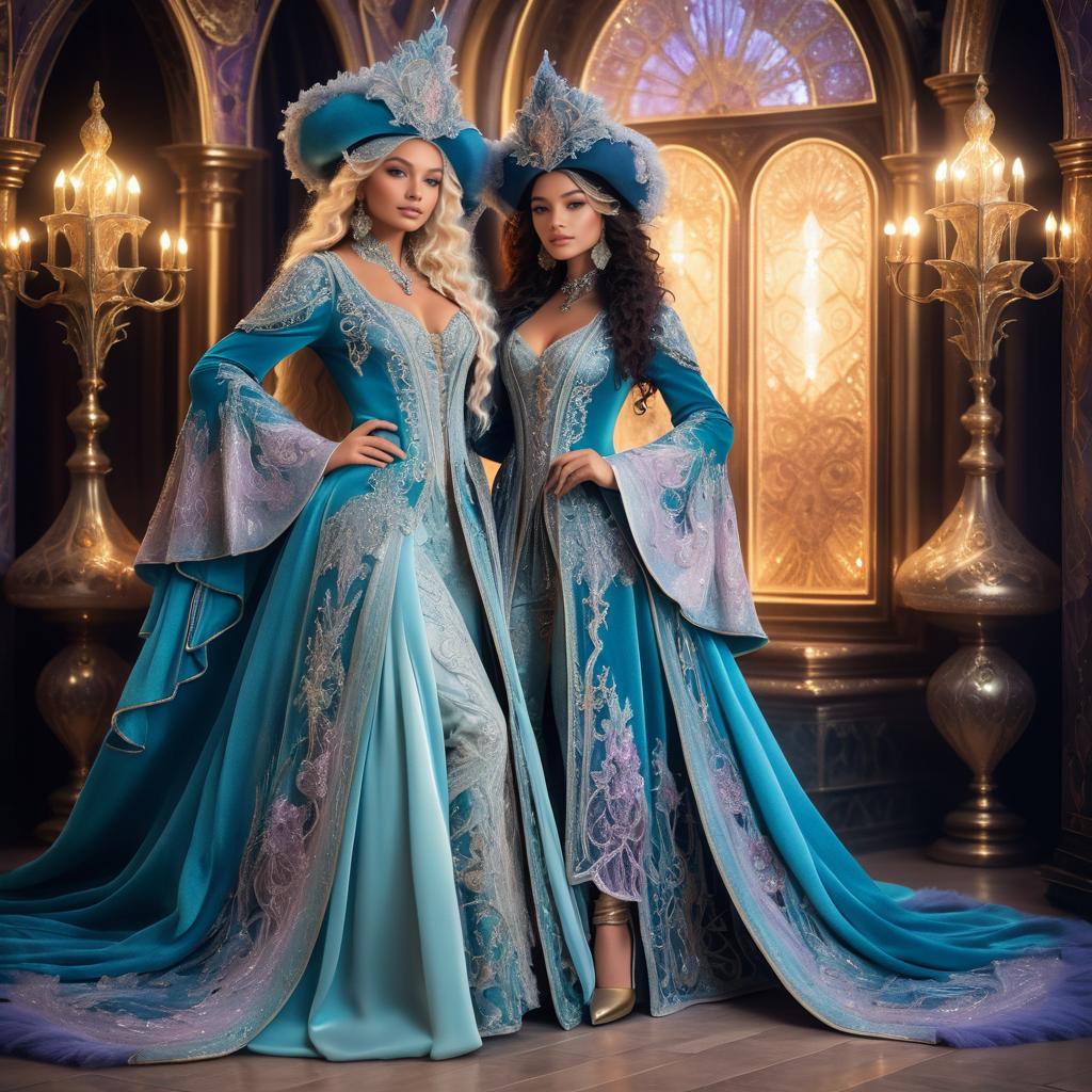 Elegant Wizard Women in Velvet Robes