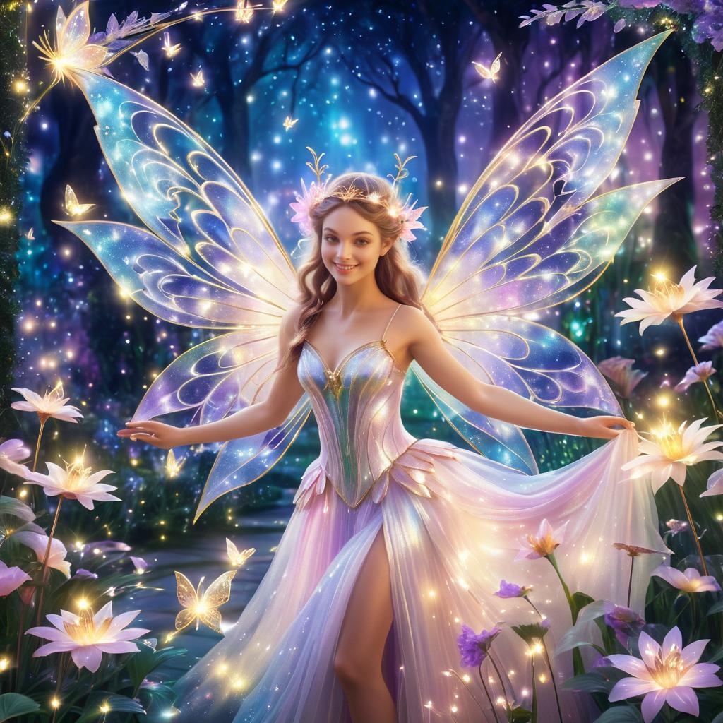 Majestic Fairy in Enchanted Garden