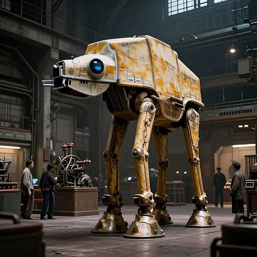AT-AT Walker in Industrial Factory