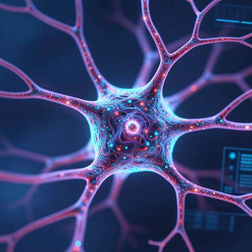 Detailed Neuronal Network in Electric Colors
