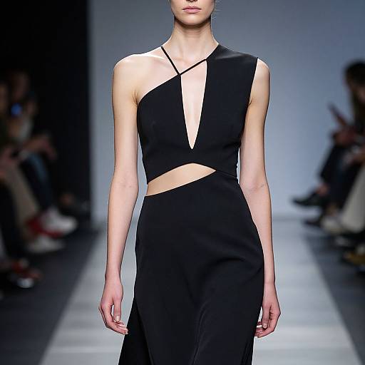 Elegant Black Satin Evening Gown