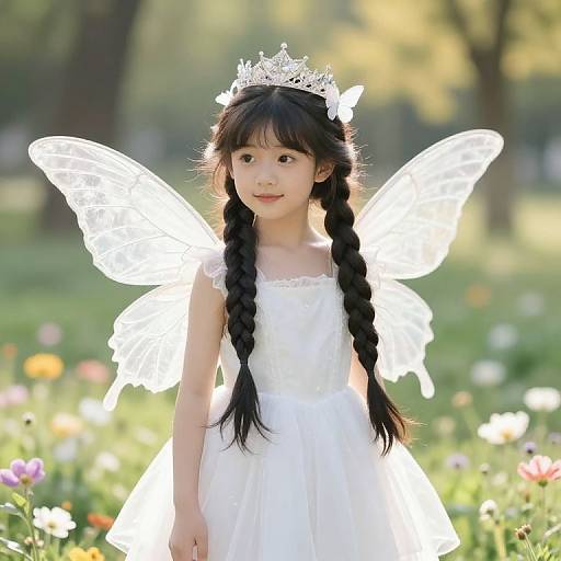 Enchanted Fairy Girl in Meadow