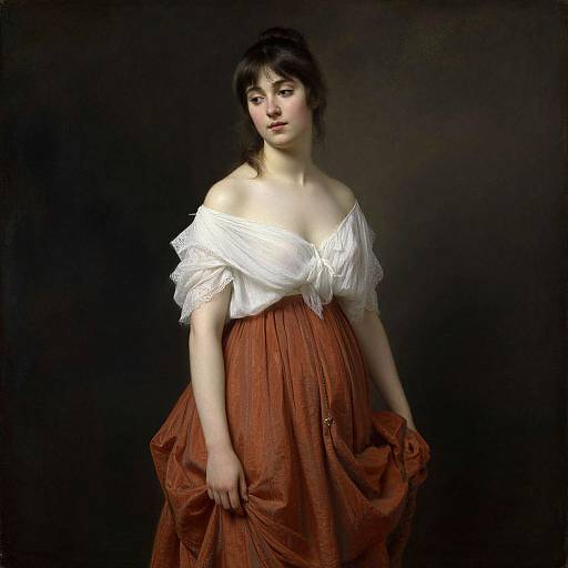 Victorian Elegance Portrait by Bouguereau