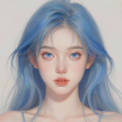 Serene Blue Eyes Nude Portrait