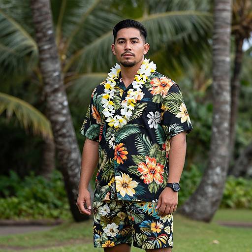 Modern Hawaiian Shirt Style Male