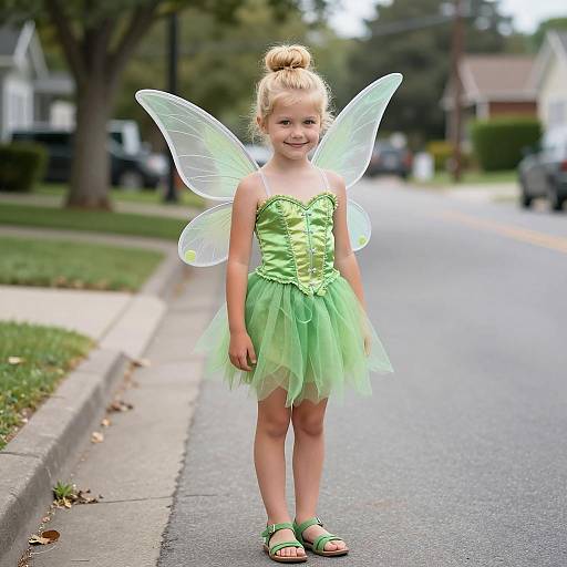 Whimsical Tinker Bell Costume in Summer