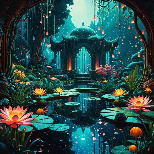 Enchanted Garden of Glowing Wonders