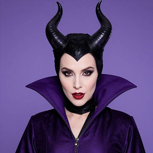 Realistic Purple Maleficent Costume Portrait