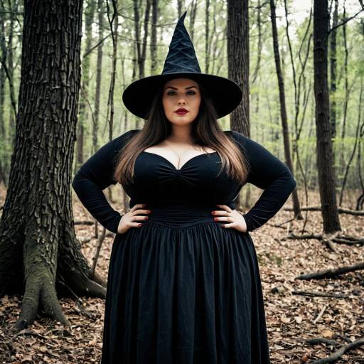 Plus Size Witch in Forest