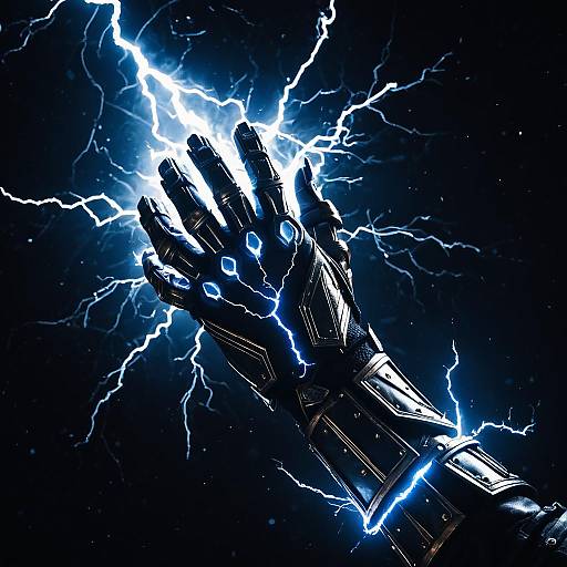 Mystical Lightning Gauntlet in Darkness