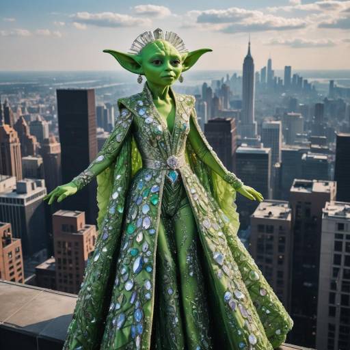 Yoda as a Glamorous Drag Queen