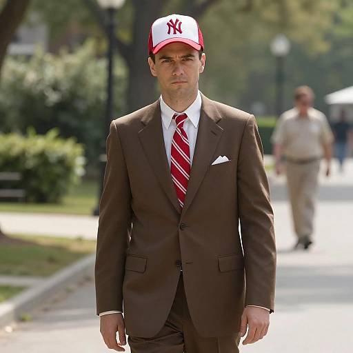 Handsome Man in Forrest Gump Costume