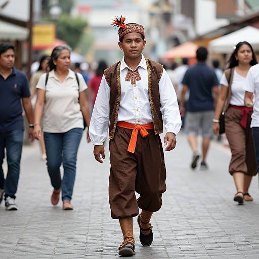 Traditional Festival Street Scene