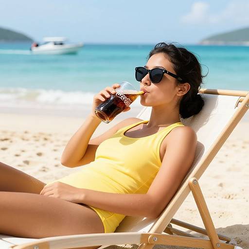 Cool Banana Relaxing with Coca-Cola