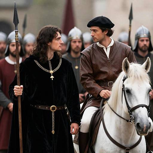 Medieval Duel: Two Knights in Focus