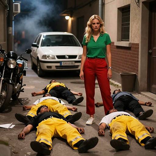 Dramatic Nighttime Alleyway Scene