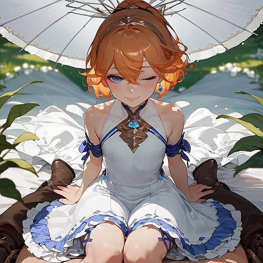 Aesthetic Anime Close-Up Portrait