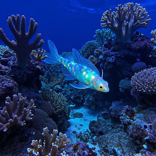 Enchanting Bioluminescent Underwater Realm