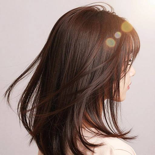 Realistic Anime Style Hair with Light Flares